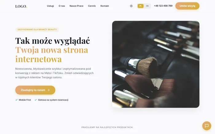 Zrzut ekranu strony Twój Salon Beauty